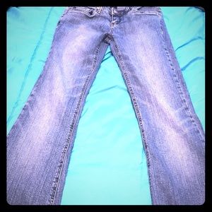 Ultra low rise stretchy Refuge bootcut jeans
